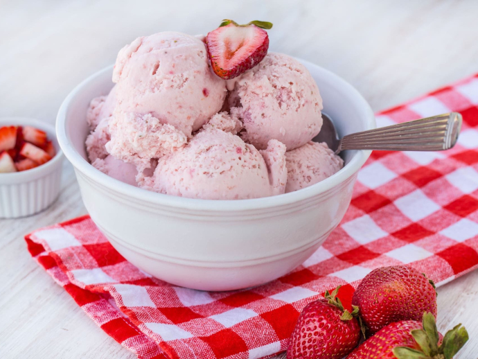 Helado de fresa