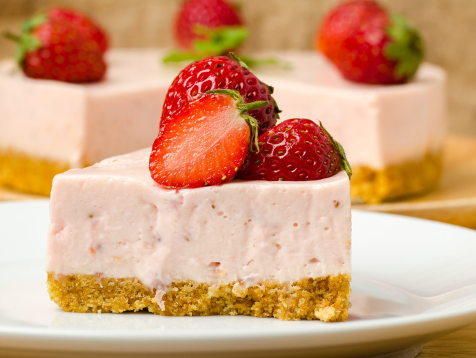 Cheesecake de fresa sin horno