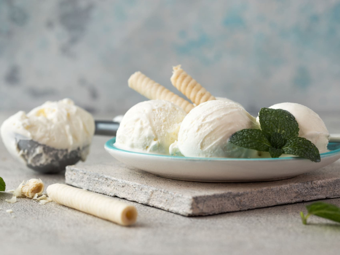 Helado de vainilla