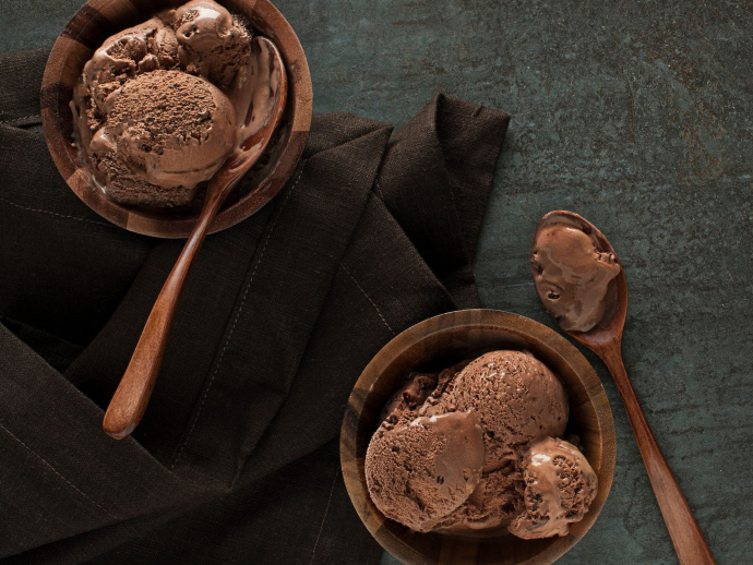 Helado de chocolate