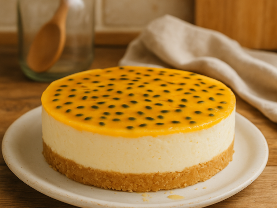 Cheesecake de maracuyá sin horno