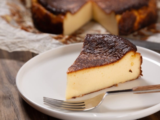 Tarta de queso vasca