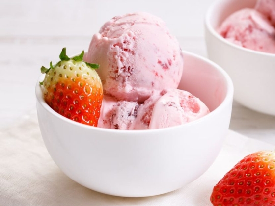Helado de fresa