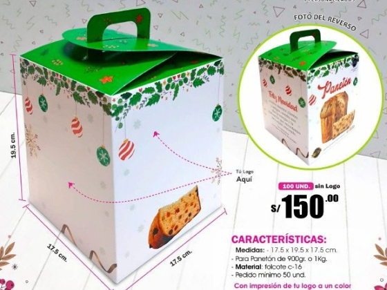 Cajas para Panetón de 900 g o 1 kg